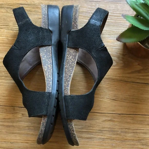Dansko Reece sandals suede black size 38 - Picture 2 of 5